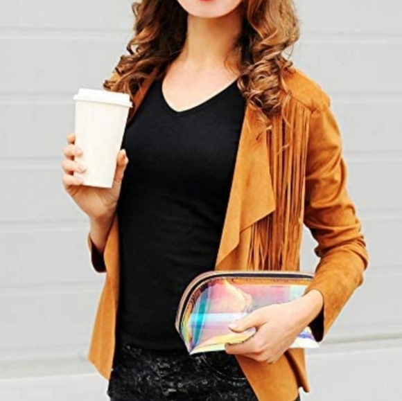 Beautiful Iridescent Holographic Clutch Makeup bag - Picture 4 of 4